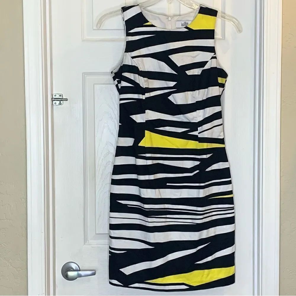 Belle Badgley Mischka Striped Shift Dress size 6